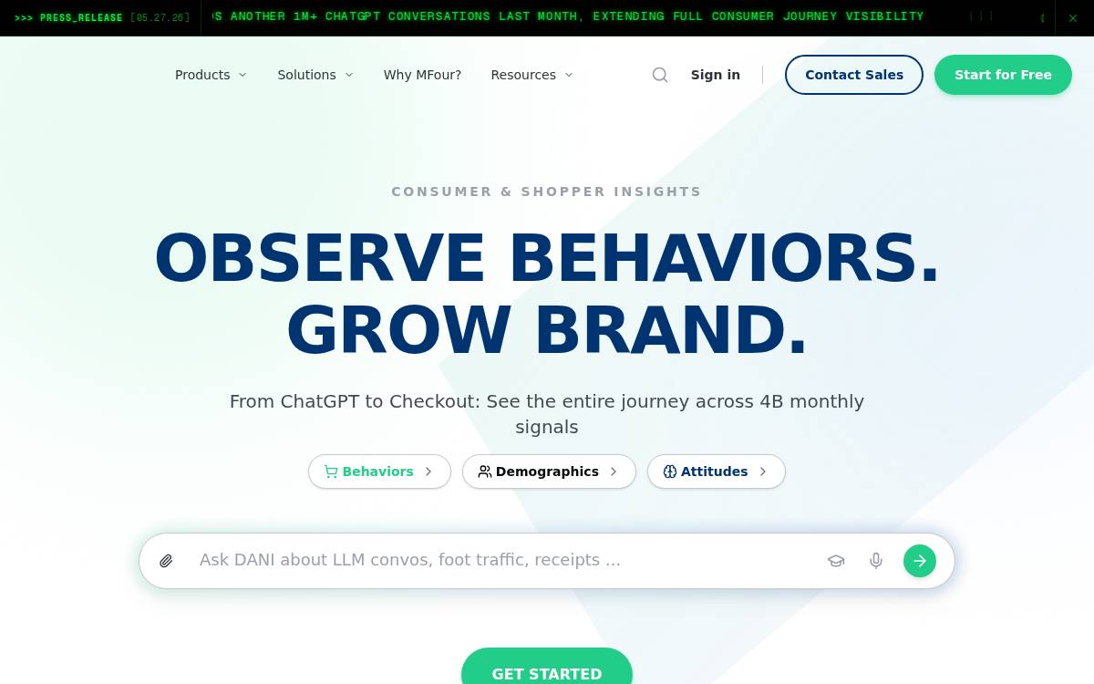 MFour website preview
