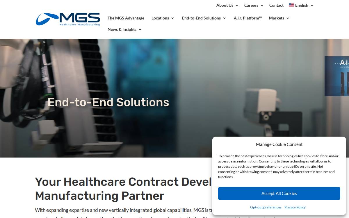 Mgsmfg website preview
