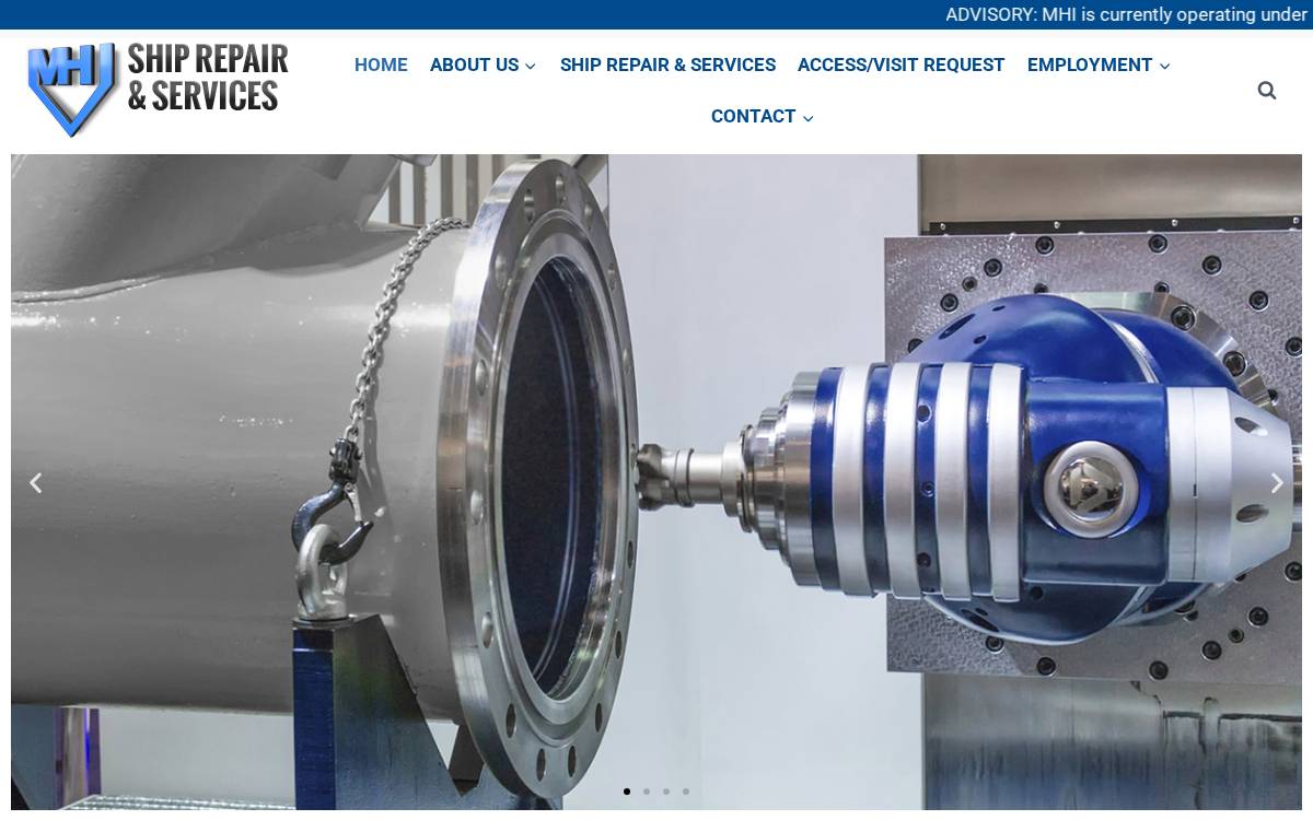 Mhi Ship Repair website preview