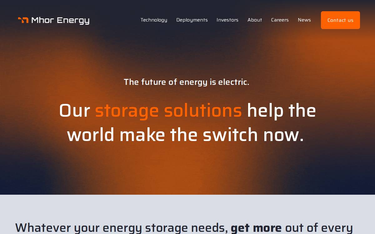 Mhor Energy website preview