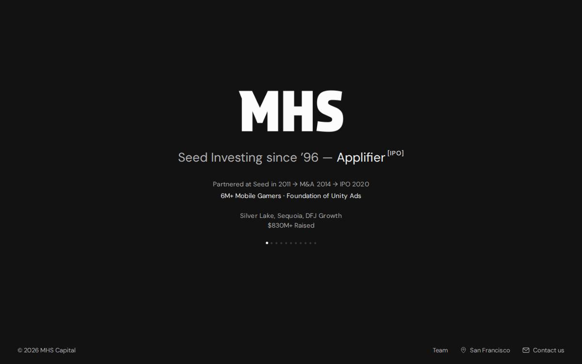 MHS Capital website preview