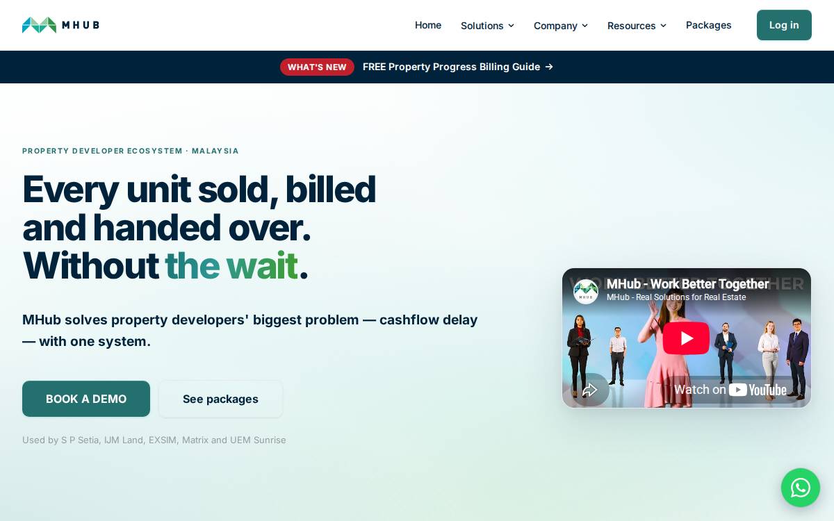 Mhub website preview