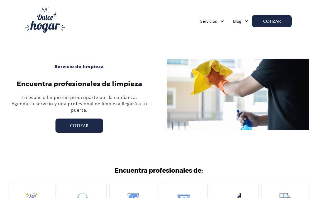 Mi Dulce Hogar website preview