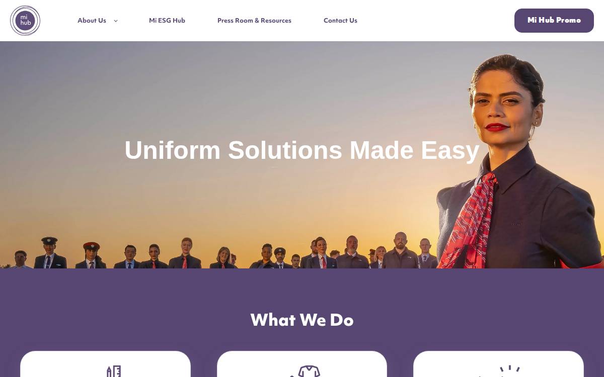 Mi Hub website preview