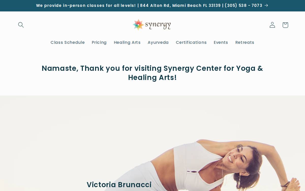 Miami Beach Yoga website preview