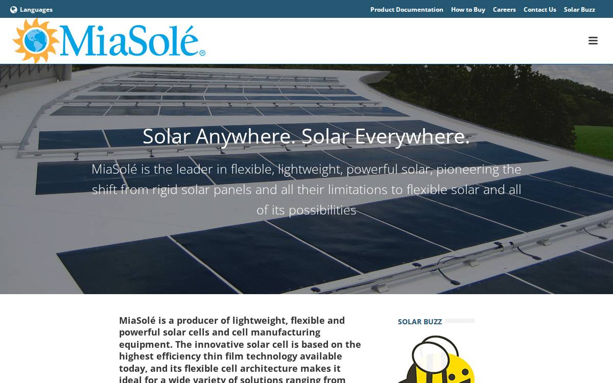 MiaSolé website preview