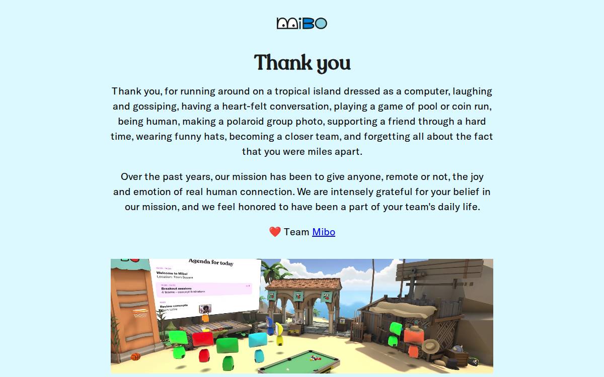 Mibo website preview