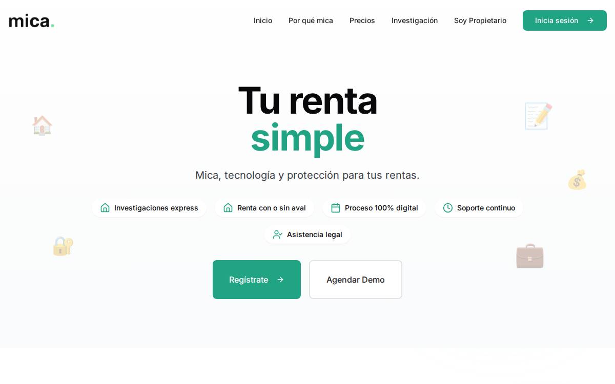 Mica website preview