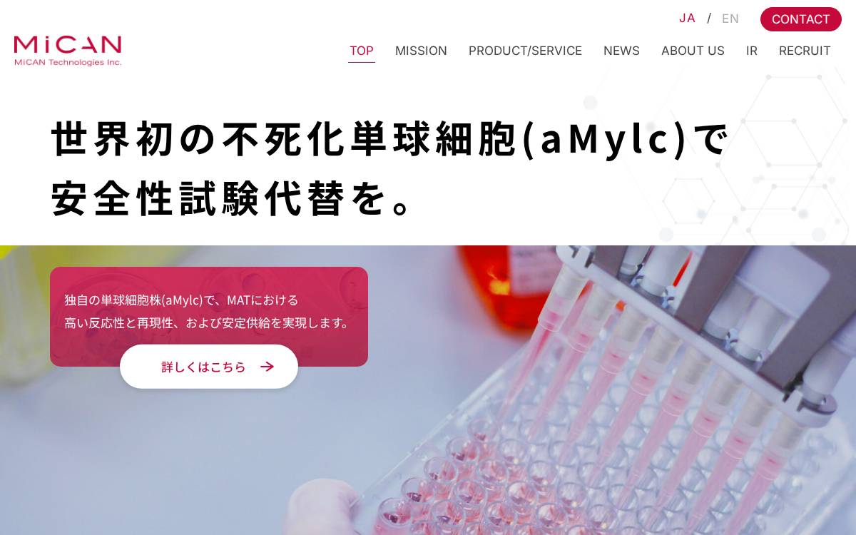 Mican Technologies website preview