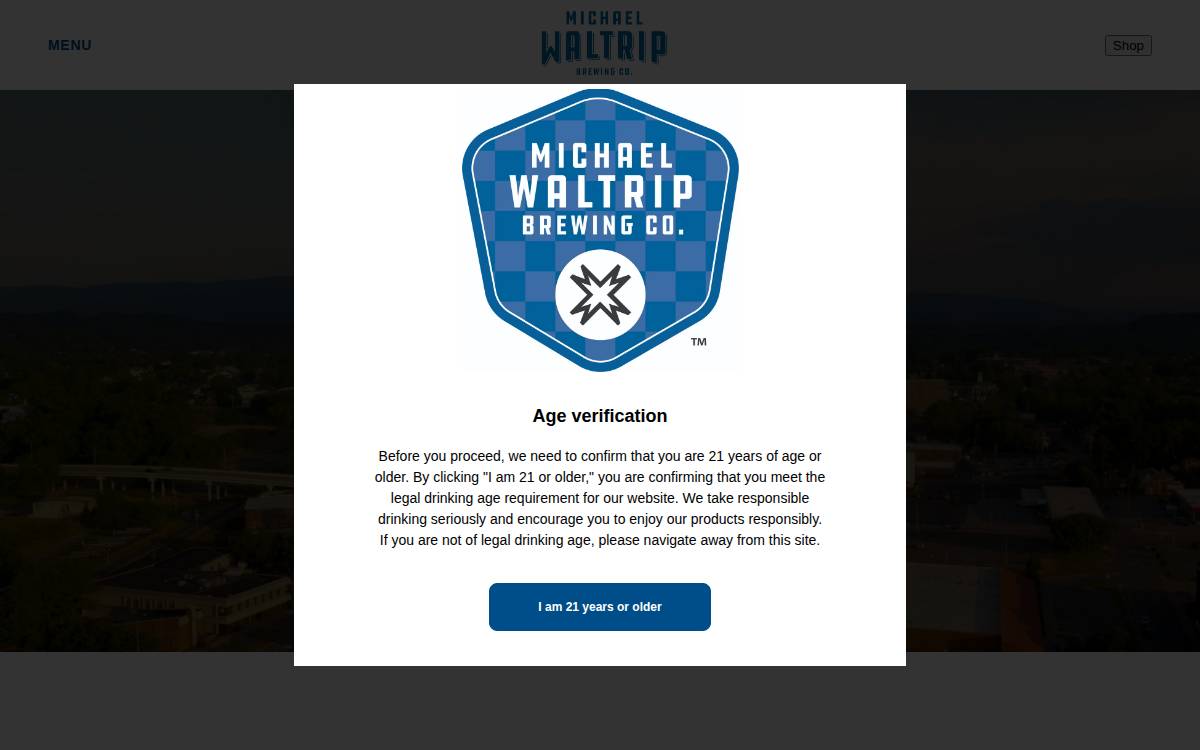 Michael Waltrip Brewing website preview