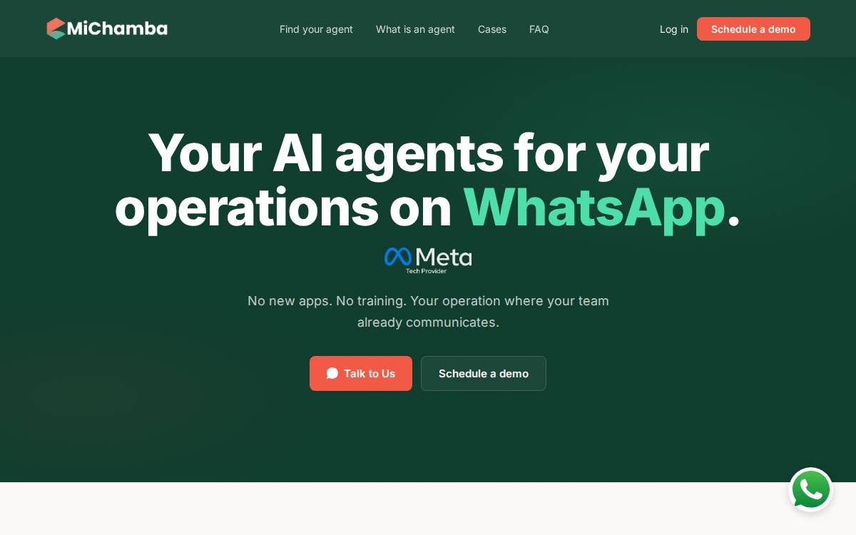 Mi Chamba website preview