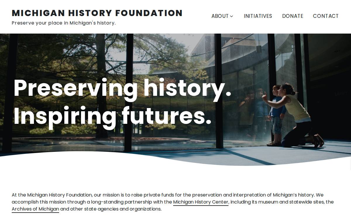 Michiganhistory website preview