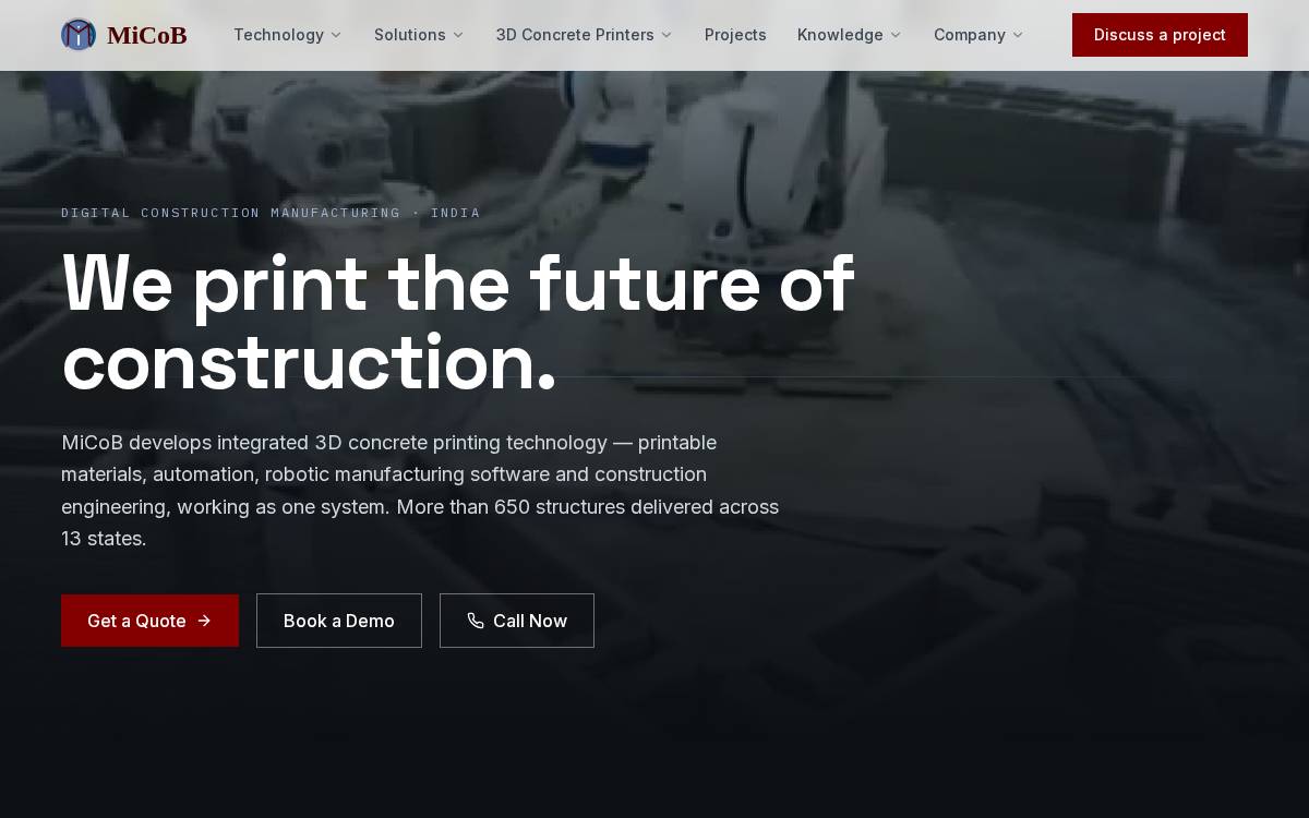 Micob website preview