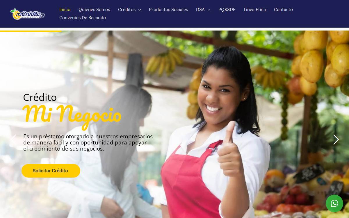MiCreditoYa website preview