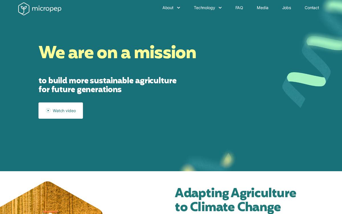 Micro Pep website preview