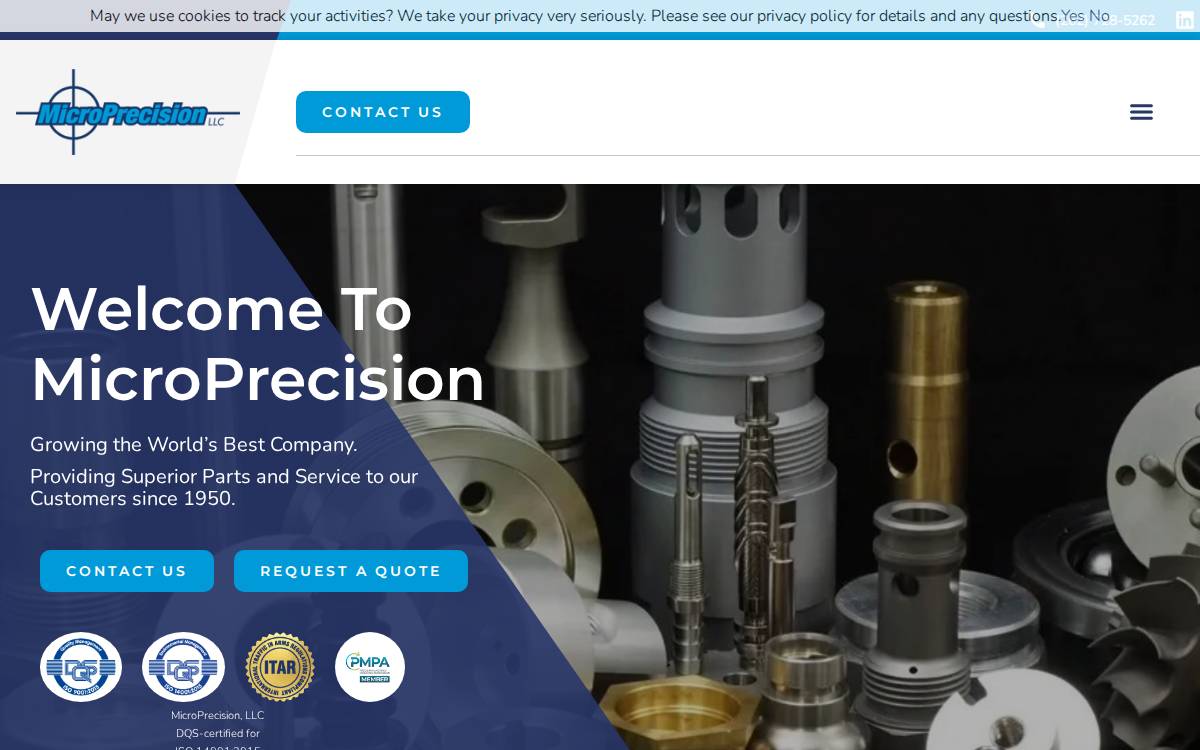 Micro Precision website preview