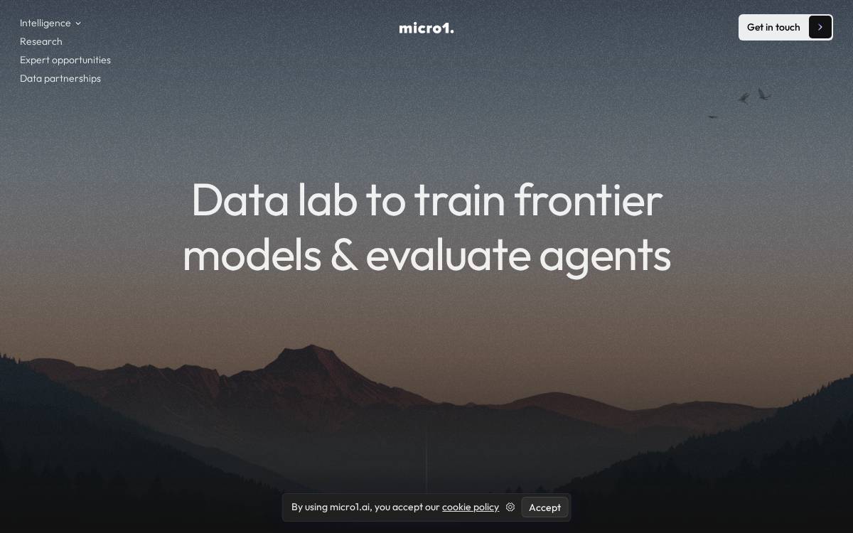 Micro1 website preview