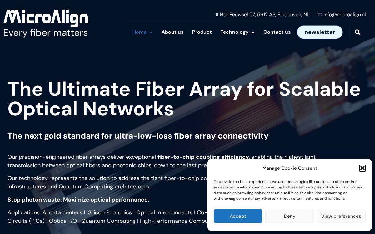 Microalign website preview