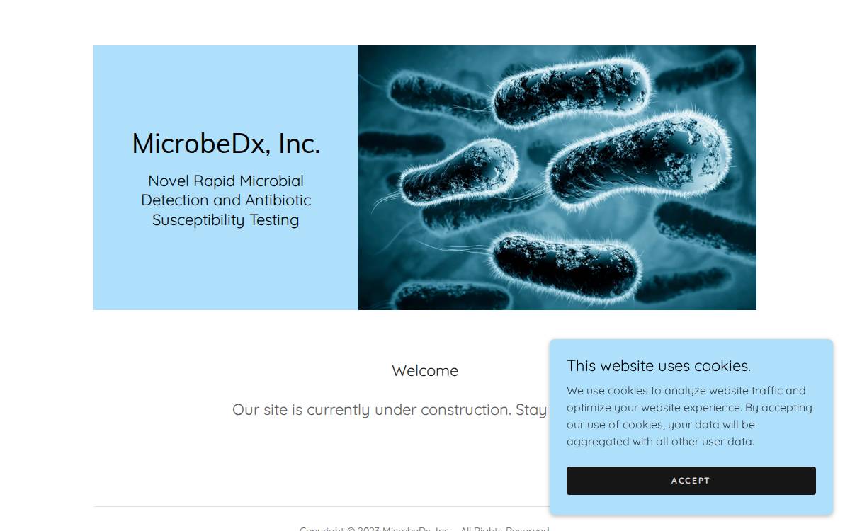 MicrobeDx website preview