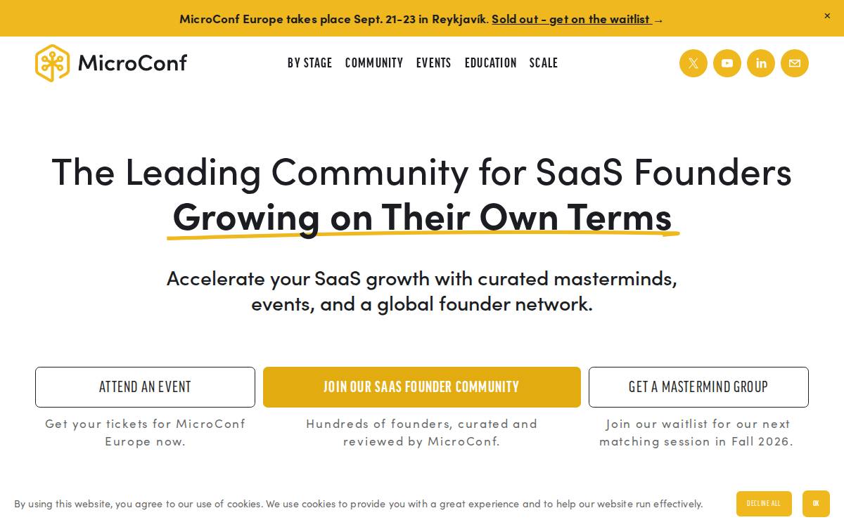MicroConf website preview