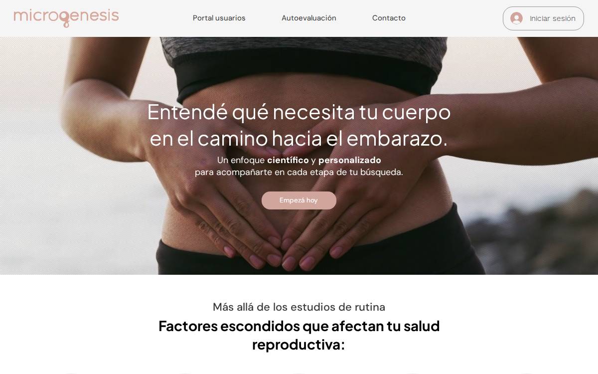 Microgenesis website preview