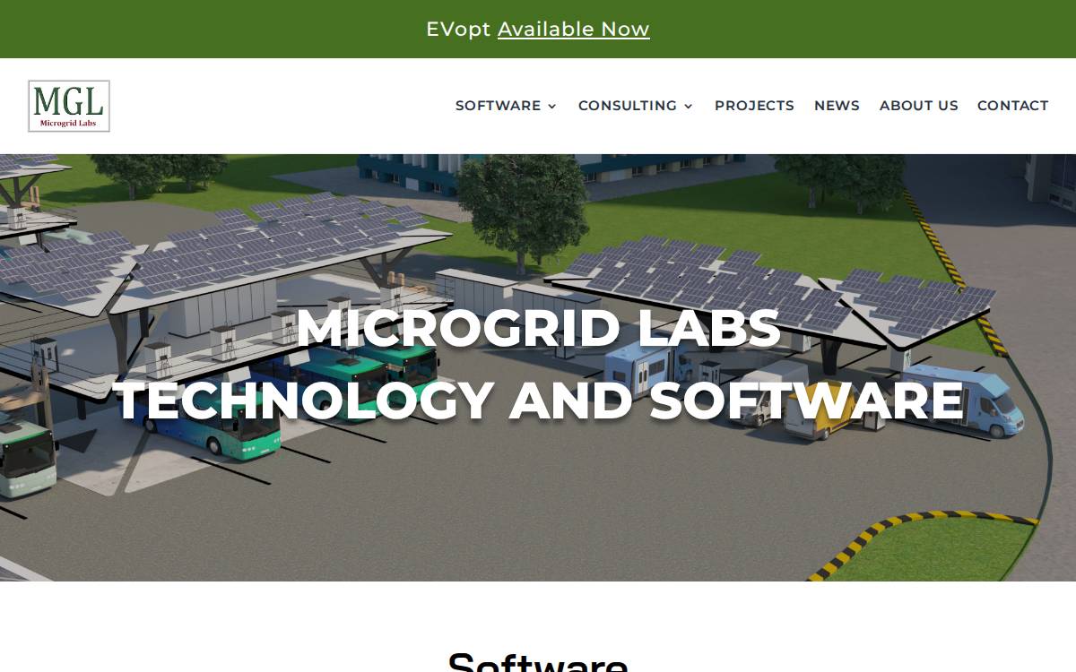 MicroGrid Labs website preview