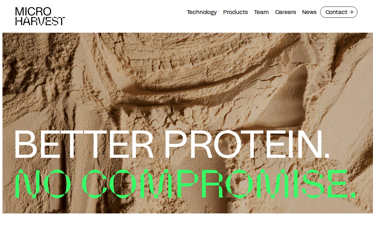 Micro Harvest website preview