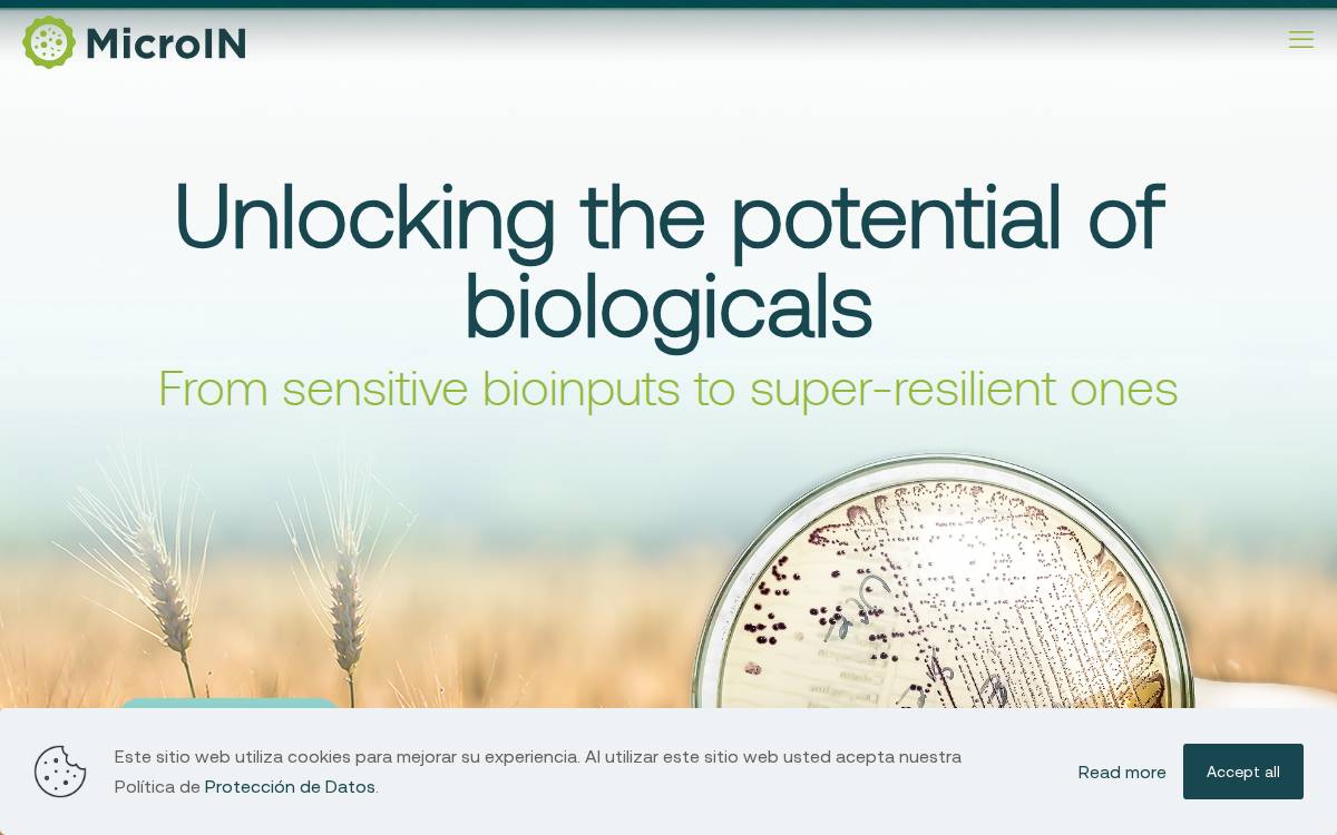 Microinbio website preview
