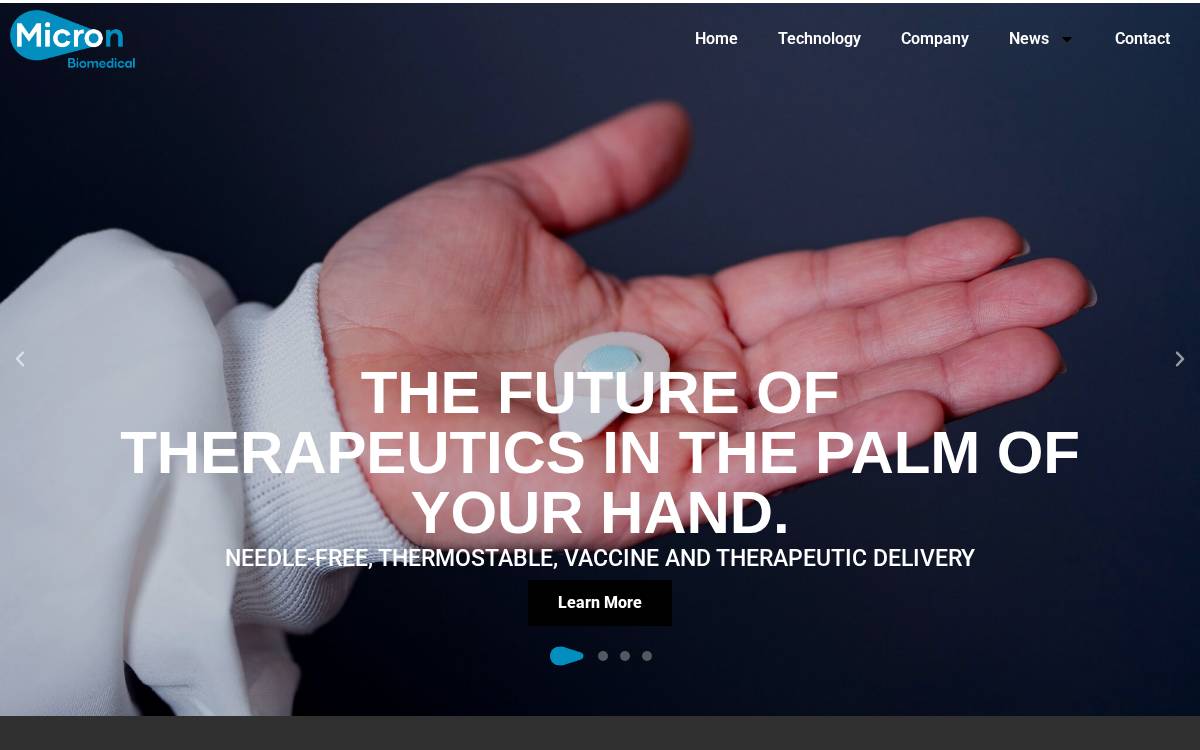 Micron Biomedical website website preview