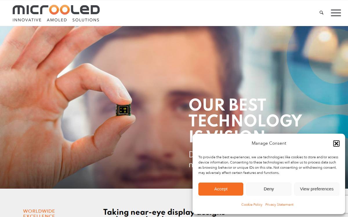 MICROOLED website preview