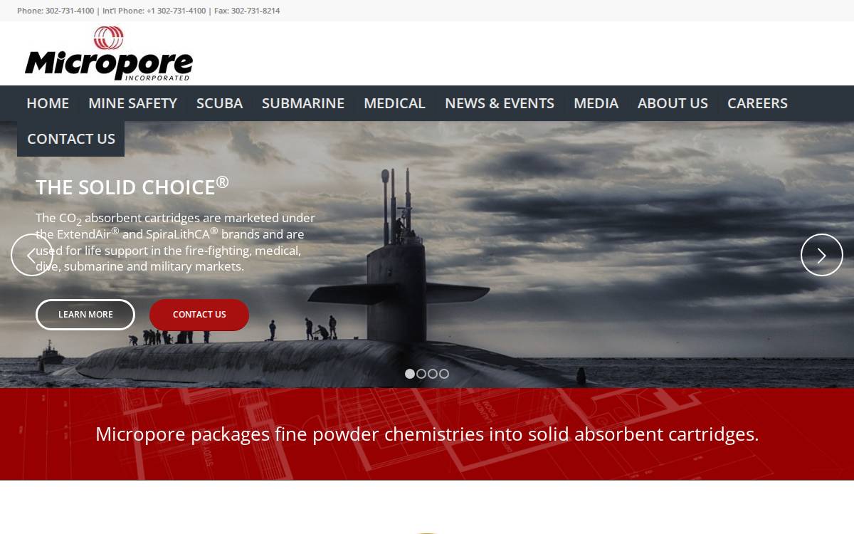 Microporeusa website preview