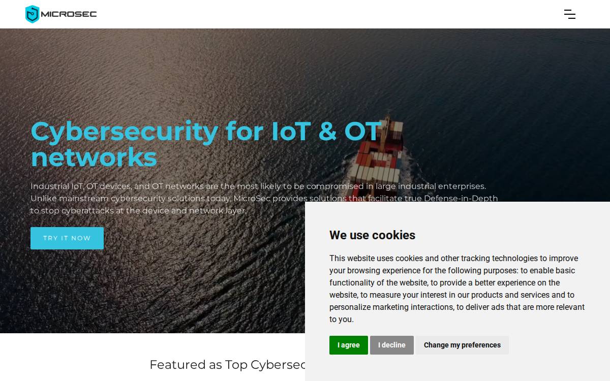 MicroSec website preview
