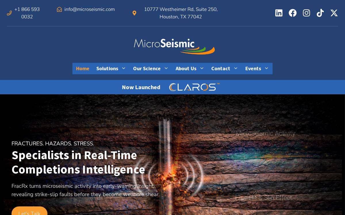 MICROSEISMIC INC website preview