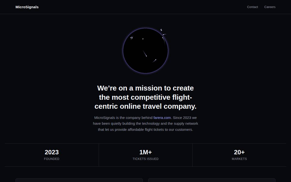 MicroSignals website preview