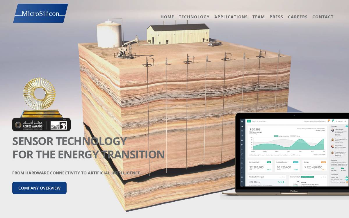 MicroSilicon website preview