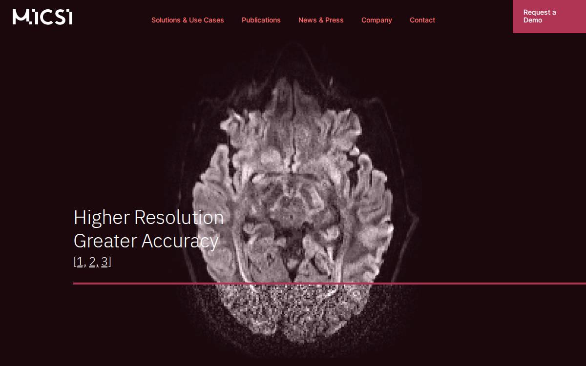 Microstructure Imaging website preview