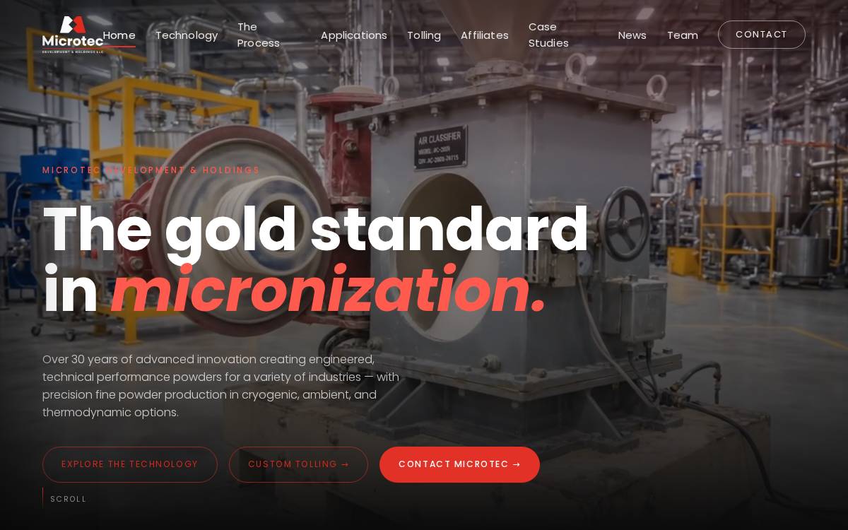 Microtec website preview