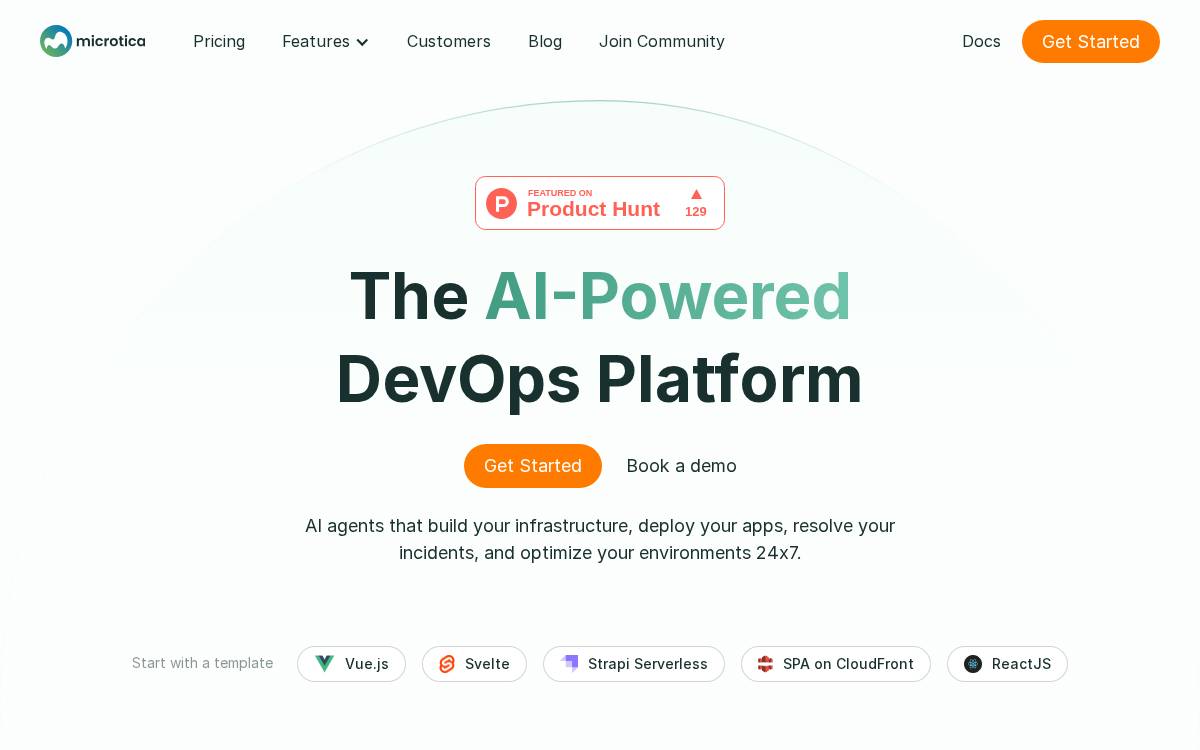 Microtica website preview