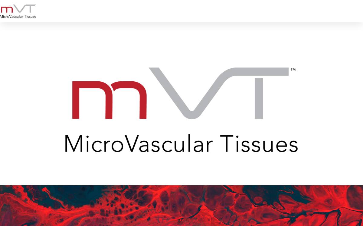 MicroVascular Tissues website preview