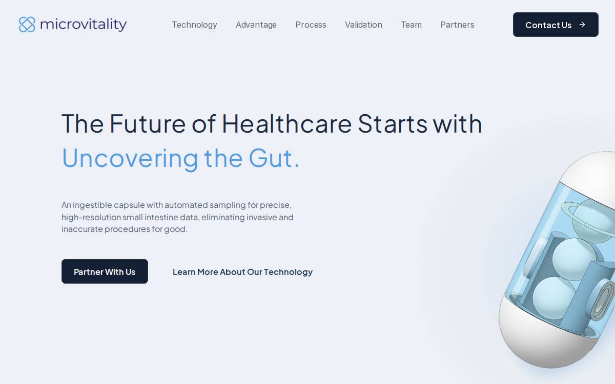 Microvitality website preview
