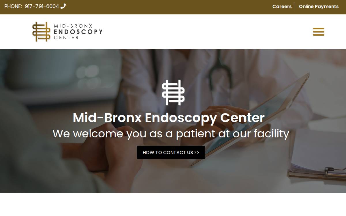 Mid-Bronx Endoscopy Center website preview