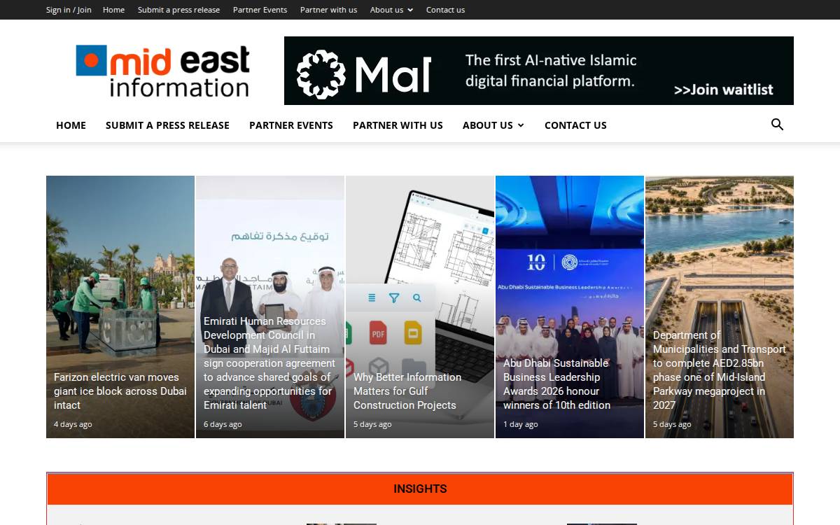 Mid East website preview
