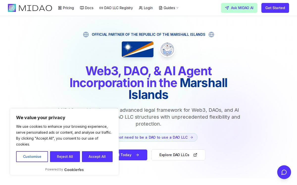 Midao website preview