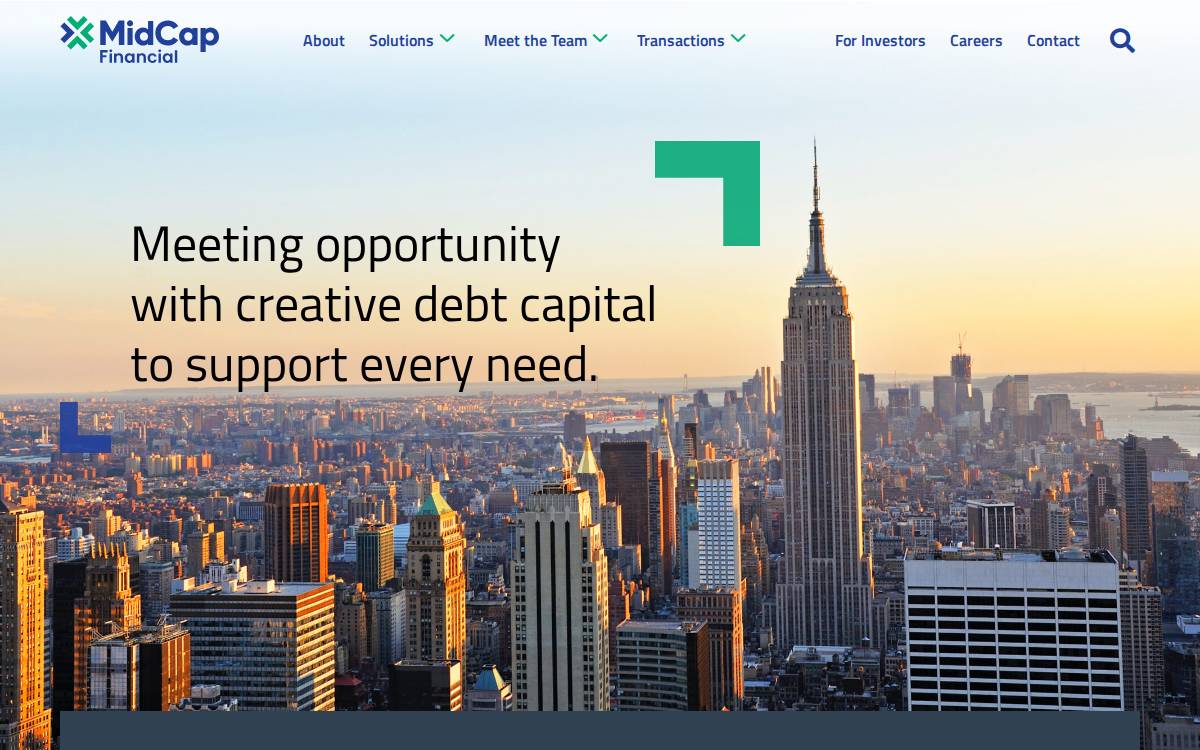 MidCap Financial website preview