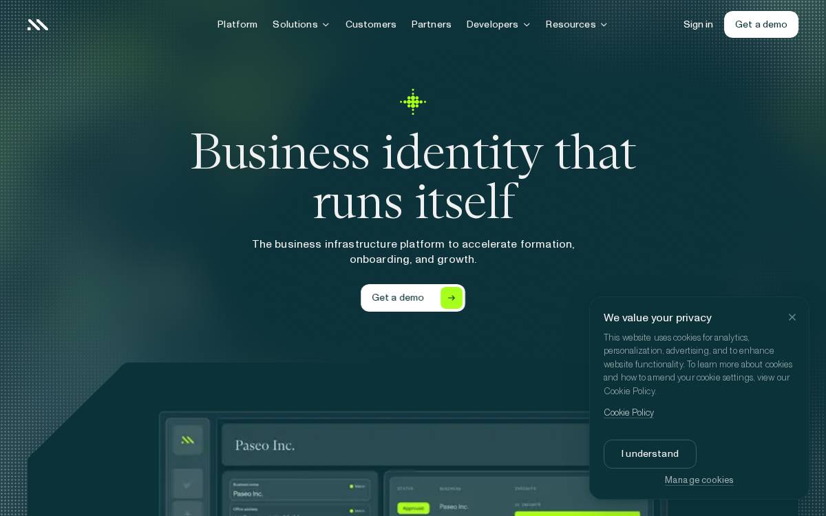 Middesk website preview