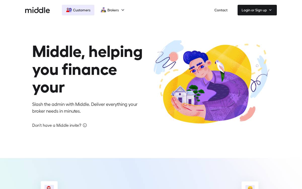 Middle website preview