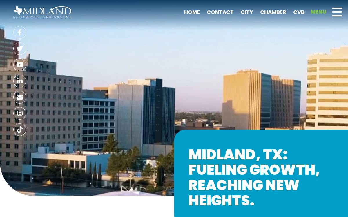 Midland Development Corporation website preview