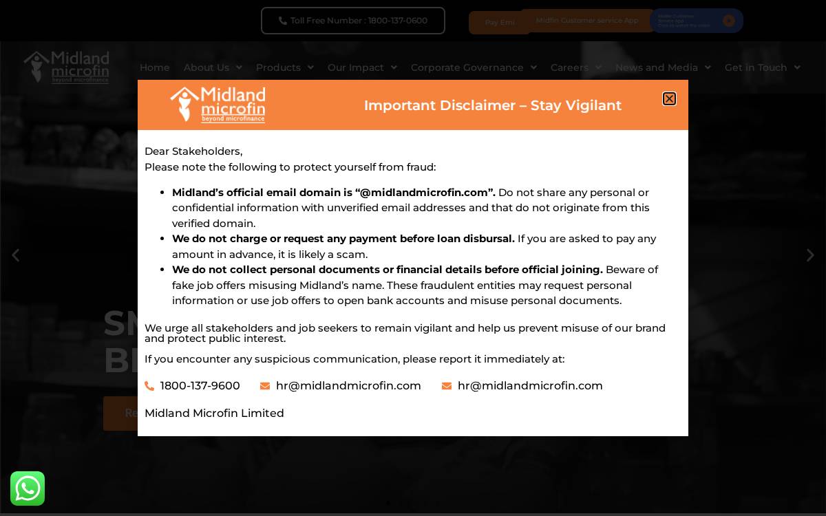 Midland Microfin Limited website preview