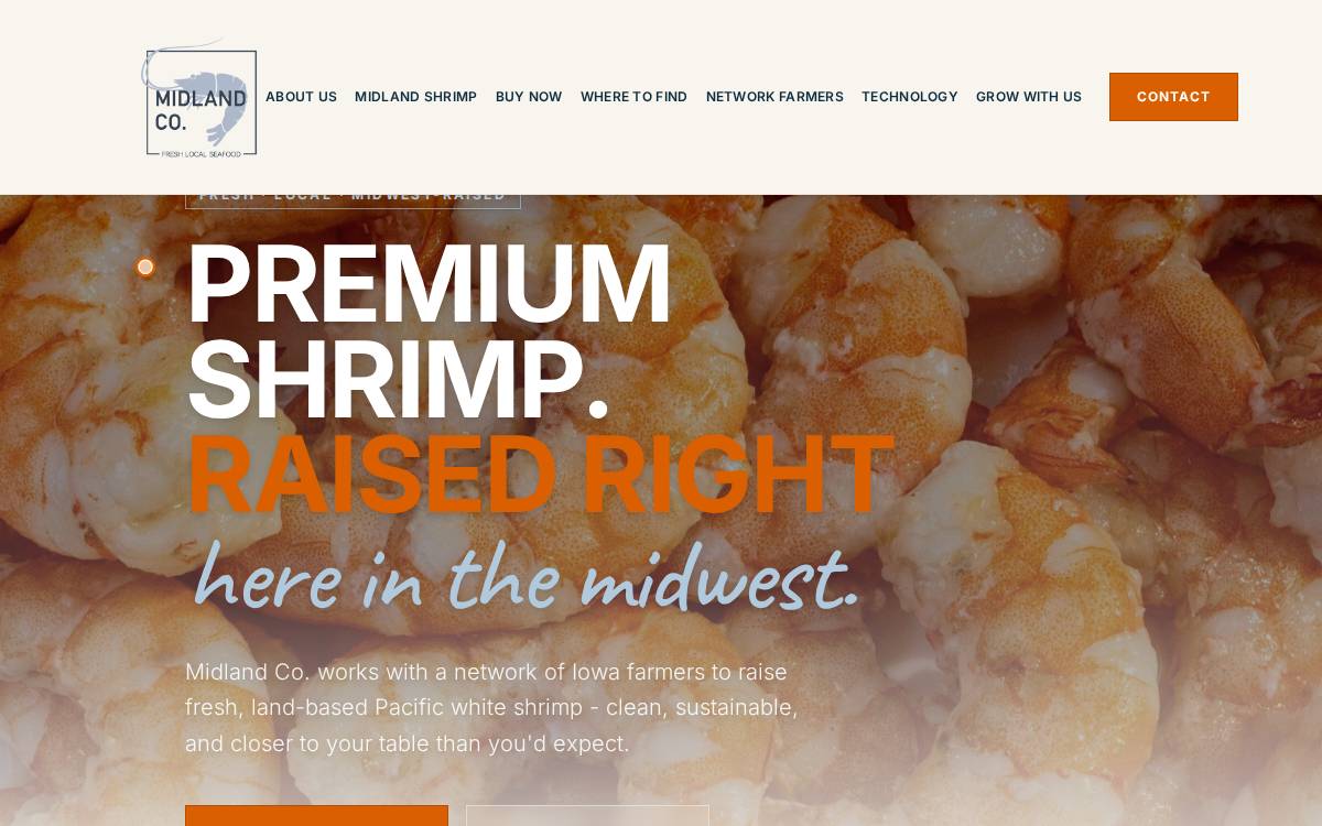 Midlandseafood website preview