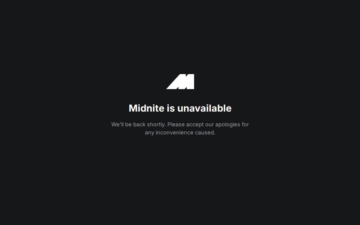 Midnite website preview